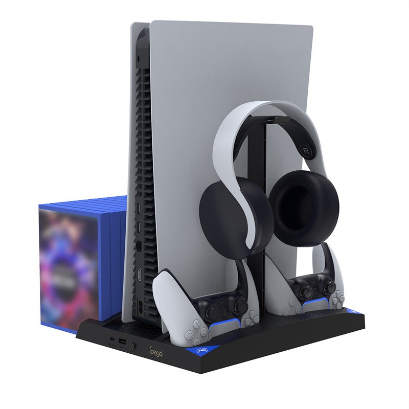 Baza de incarcare si racire 6 in 1 pentru Sony PlayStation 5, suport jocuri si casti - imagine 7